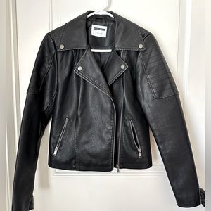 Faux leather jacket. Worn twice. Like new.